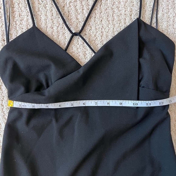 NWT ZARA Black Asymmetrical Strappy Mini Dress S - Picture 13 of 14